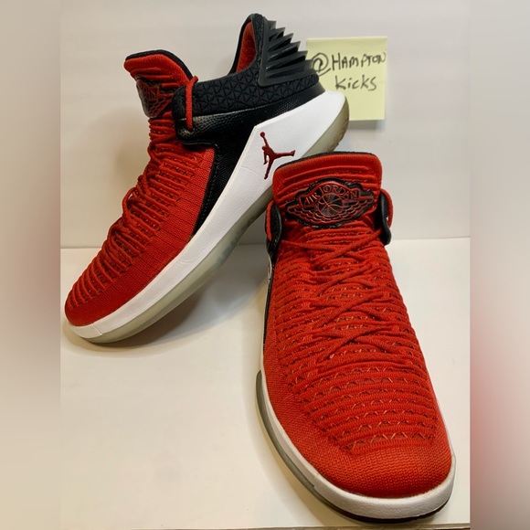 Nike 2017 Air Jordan 32 Low Bred Black White AA1256-001 Men's 11